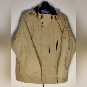 POLAR EDGE Men's Utility Jacket Ski Parka Full Zip Waterproof Snow Coat Size L